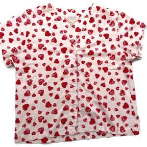 VICTORIA'S SECRET Valentines Heart Pajama Top S